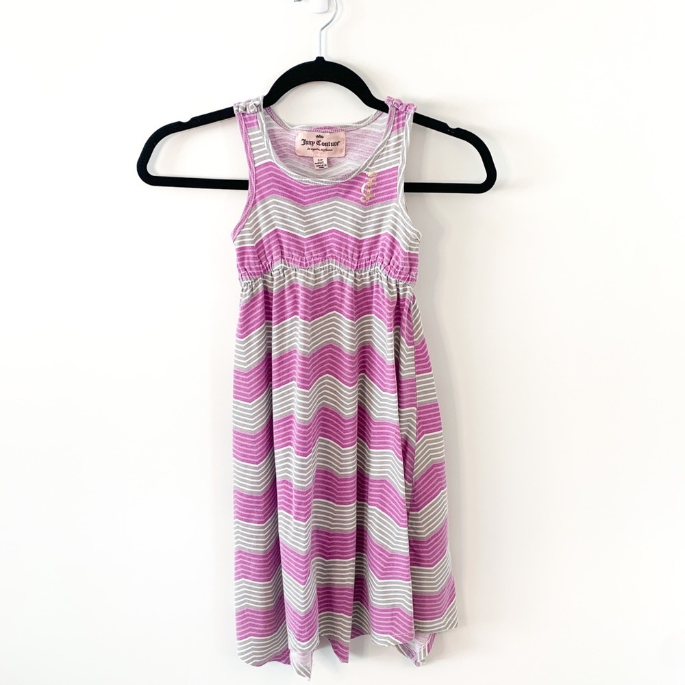 Juicy Couture Grey/Pink Striped Dress size XL (14-16) & Size Small (6/6X)